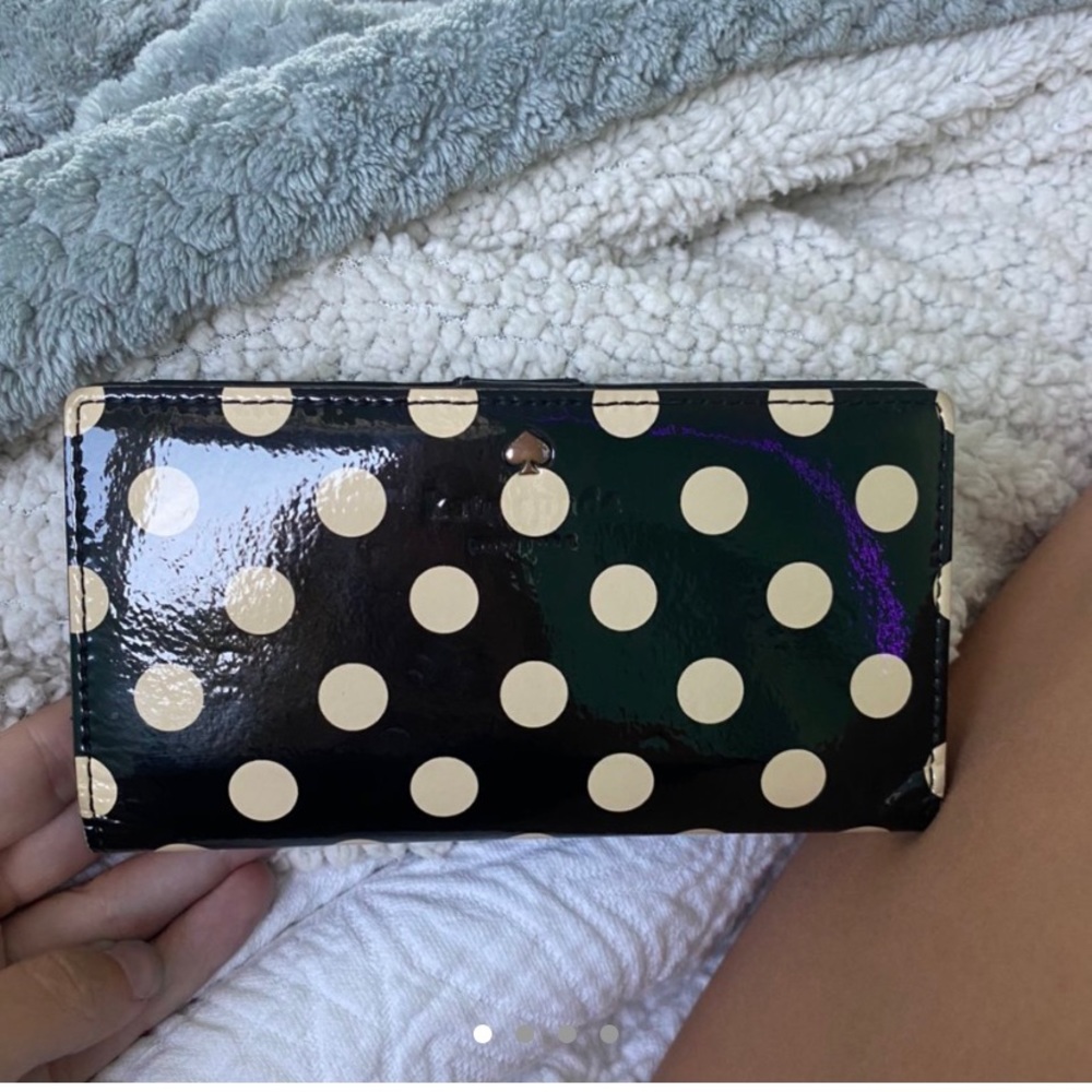 Kate spade polka dot wallet